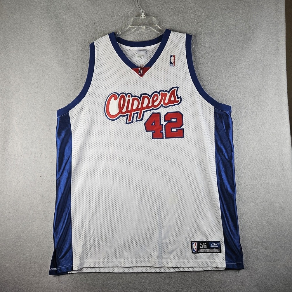 Los Angeles Clippers Jersey Mens 56 White NBA Basketball Elton Brand 42 Reebok